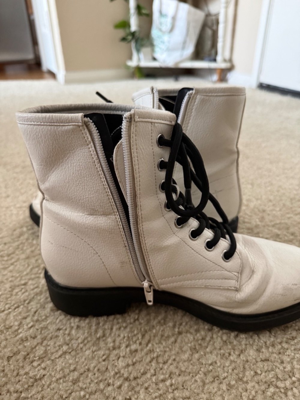 White Combat Boot - Picture 3 of 5